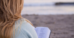 Woman reading Bible