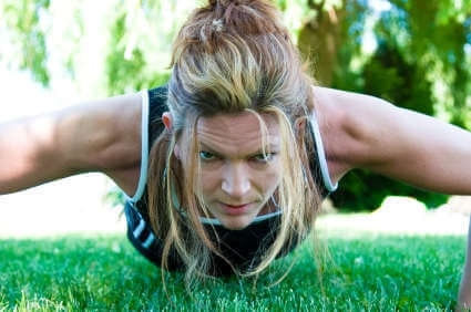 woman working out