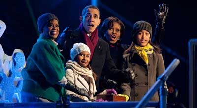 Obama and family