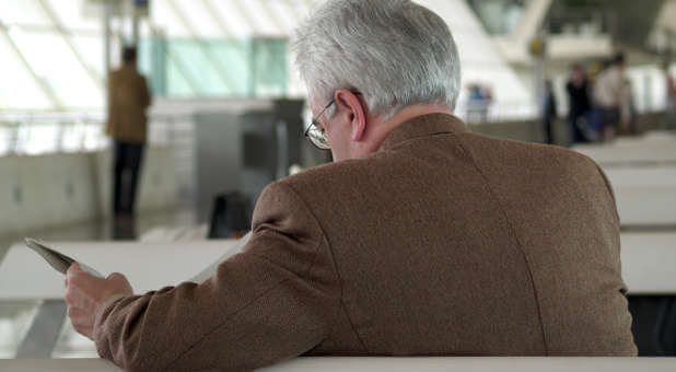 Businessman in airport