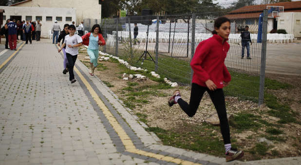 Israeli kids running