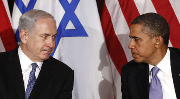 Israeli Prime Minister Benjamin Netanyahu (l) and U.S. President Barack Obama