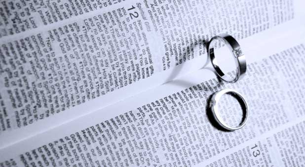 Wedding rings Bible