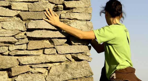 girl climbing mountain