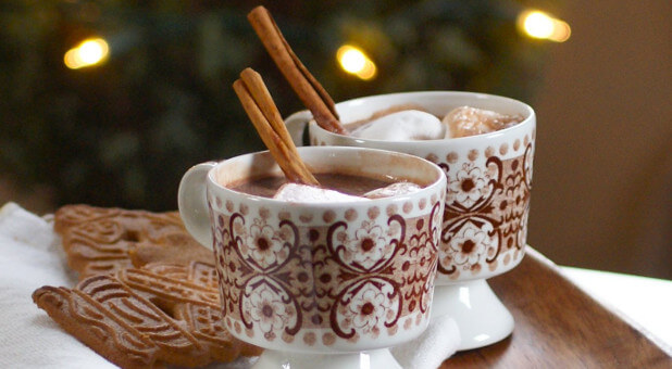 Hot chocolate with cinnamon