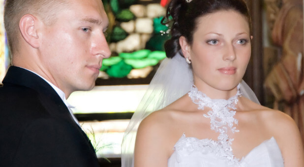 couple at their wedding