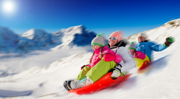 family sledding