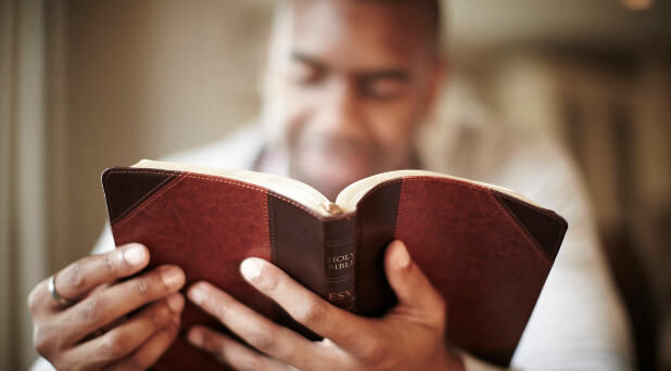 Man reading Bible