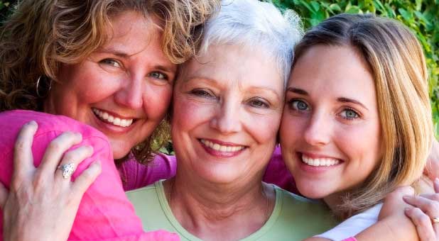 group of three women