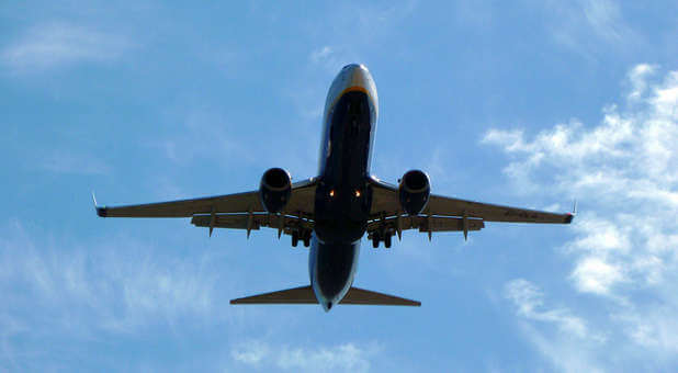 Airplane in flight