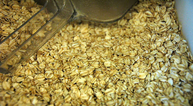 Oats are a great source of fiber, which will help bring down your bad cholesterol numbers.