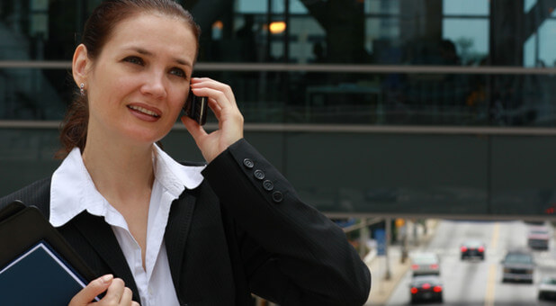 woman talking on phone