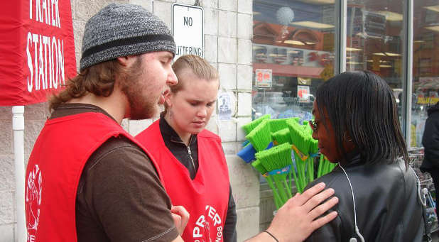 YWAM youth pray with people every day in every situation.