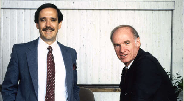 Steve Strang (l) and Jamie Buckingham in 1985