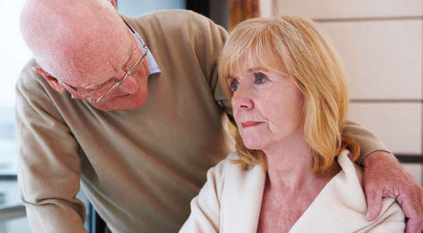 Being a caregiver of a spouse who has Alzheimer's can be extremely stressful.