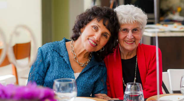 Janet Perez Eckles with her mom